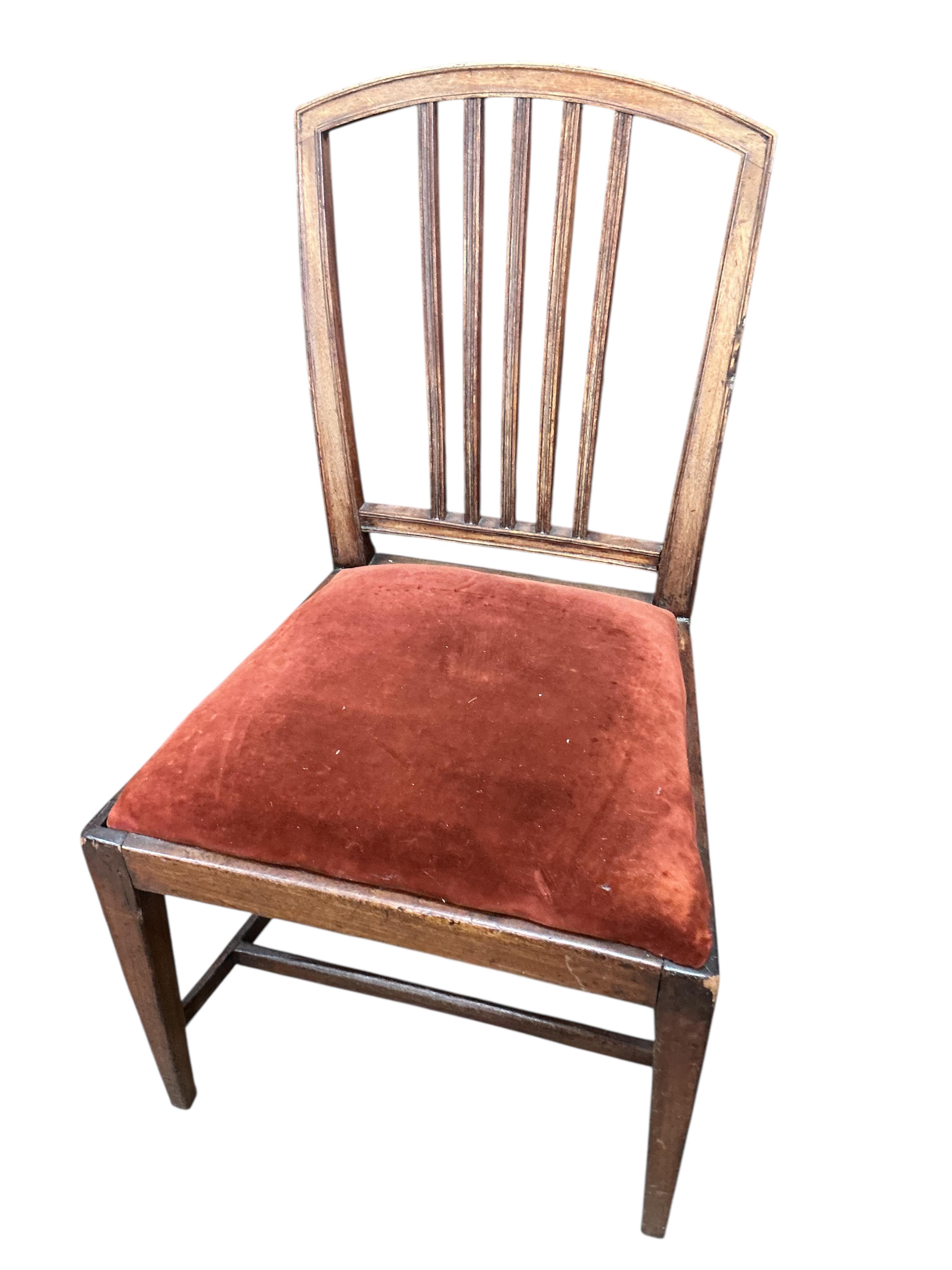 A Victorian simulated rosewood rectangular dressing stool, width 54cm, depth 40cm, height 43cm together with one other stool and three chairs
